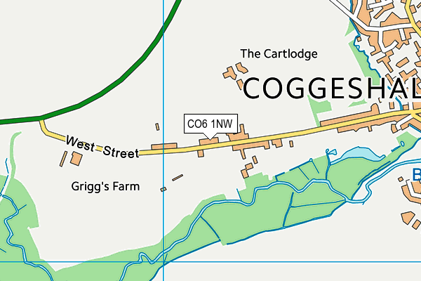 CO6 1NW map - OS VectorMap District (Ordnance Survey)