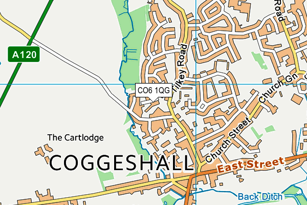 CO6 1QG map - OS VectorMap District (Ordnance Survey) CO6 1QG map - OS VectorMap District (Ordnance Survey)