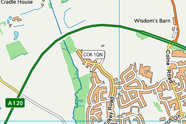 CO6 1QN map - OS VectorMap District (Ordnance Survey)