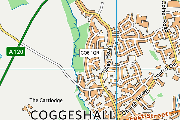 CO6 1QR map - OS VectorMap District (Ordnance Survey)