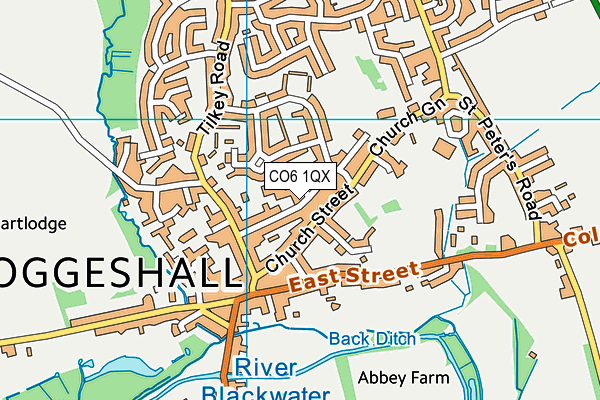 CO6 1QX map - OS VectorMap District (Ordnance Survey) CO6 1QX map - OS VectorMap District (Ordnance Survey)