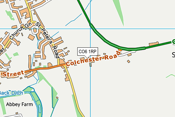 CO6 1RP map - OS VectorMap District (Ordnance Survey) CO6 1RP map - OS VectorMap District (Ordnance Survey)
