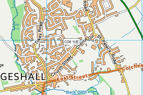 CO6 1UE map - OS VectorMap District (Ordnance Survey) CO6 1UE map - OS VectorMap District (Ordnance Survey)