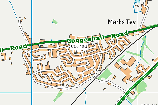 CO6 1XG map - OS VectorMap District (Ordnance Survey) CO6 1XG map - OS VectorMap District (Ordnance Survey)