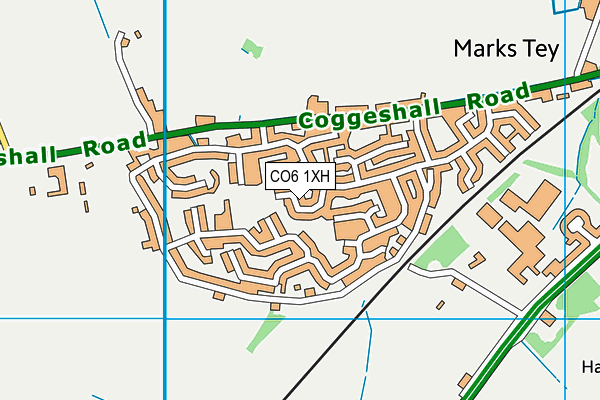 CO6 1XH map - OS VectorMap District (Ordnance Survey) CO6 1XH map - OS VectorMap District (Ordnance Survey)