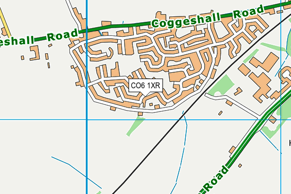 CO6 1XR map - OS VectorMap District (Ordnance Survey) CO6 1XR map - OS VectorMap District (Ordnance Survey)