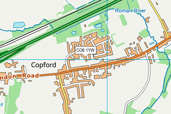 CO6 1YW map - OS VectorMap District (Ordnance Survey) CO6 1YW map - OS VectorMap District (Ordnance Survey)