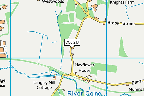 CO6 2JJ map - OS VectorMap District (Ordnance Survey)