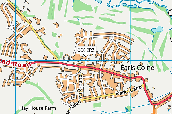 CO6 2RZ map - OS VectorMap District (Ordnance Survey) CO6 2RZ map - OS VectorMap District (Ordnance Survey)