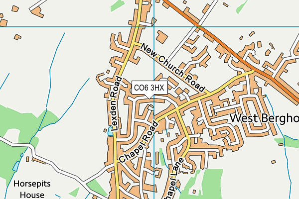 CO6 3HX map - OS VectorMap District (Ordnance Survey) CO6 3HX map - OS VectorMap District (Ordnance Survey)
