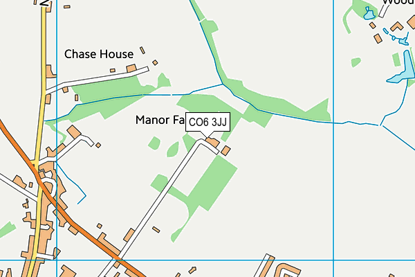 CO6 3JJ map - OS VectorMap District (Ordnance Survey) CO6 3JJ map - OS VectorMap District (Ordnance Survey)