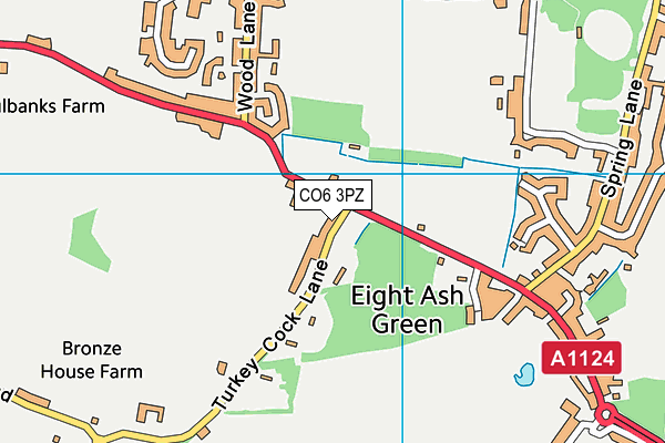 CO6 3PZ map - OS VectorMap District (Ordnance Survey) CO6 3PZ map - OS VectorMap District (Ordnance Survey)