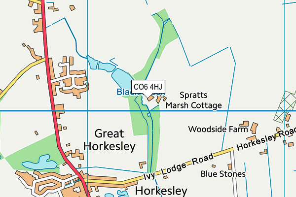 CO6 4HJ map - OS VectorMap District (Ordnance Survey) CO6 4HJ map - OS VectorMap District (Ordnance Survey)