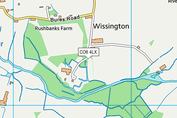 CO6 4LX map - OS VectorMap District (Ordnance Survey)
