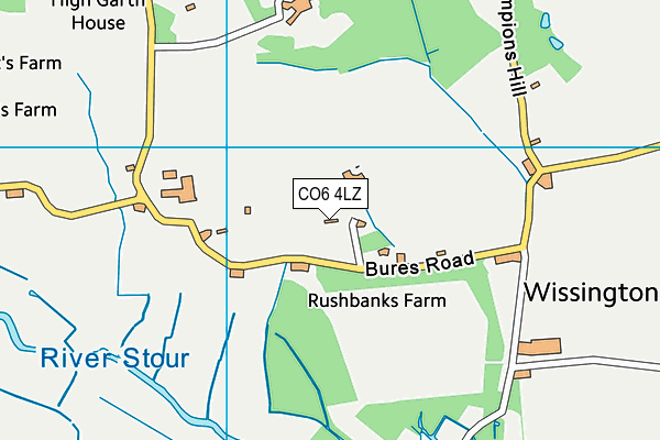 CO6 4LZ map - OS VectorMap District (Ordnance Survey) CO6 4LZ map - OS VectorMap District (Ordnance Survey)