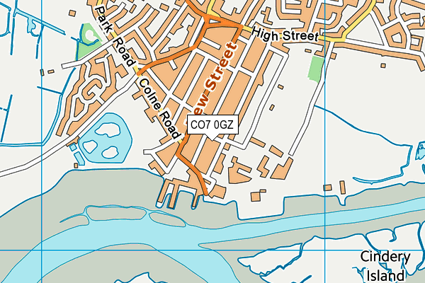 CO7 0GZ map - OS VectorMap District (Ordnance Survey)