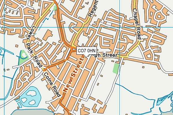 CO7 0HN map - OS VectorMap District (Ordnance Survey)