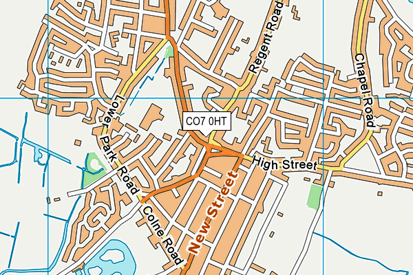 CO7 0HT map - OS VectorMap District (Ordnance Survey)