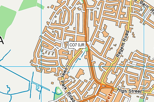 CO7 0JR map - OS VectorMap District (Ordnance Survey)