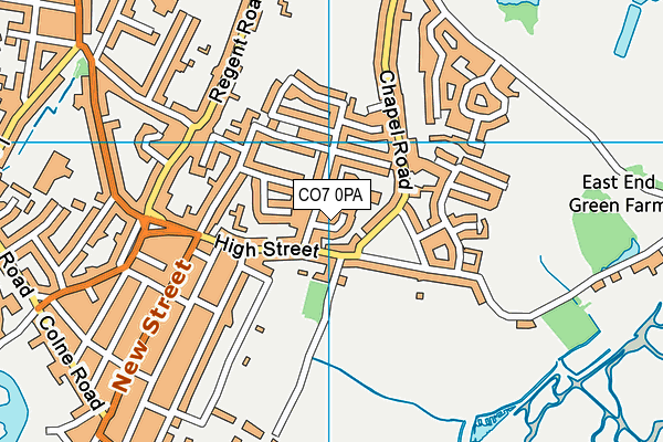 CO7 0PA map - OS VectorMap District (Ordnance Survey) CO7 0PA map - OS VectorMap District (Ordnance Survey)