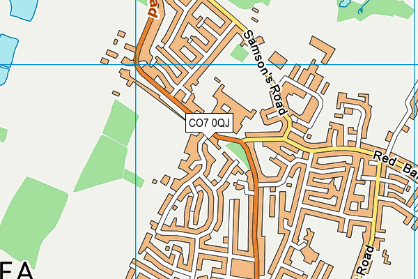 CO7 0QJ map - OS VectorMap District (Ordnance Survey) CO7 0QJ map - OS VectorMap District (Ordnance Survey)
