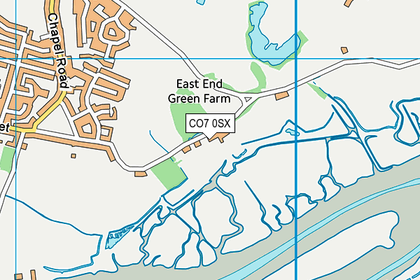CO7 0SX map - OS VectorMap District (Ordnance Survey)