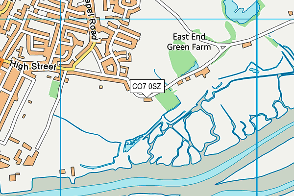CO7 0SZ map - OS VectorMap District (Ordnance Survey) CO7 0SZ map - OS VectorMap District (Ordnance Survey)