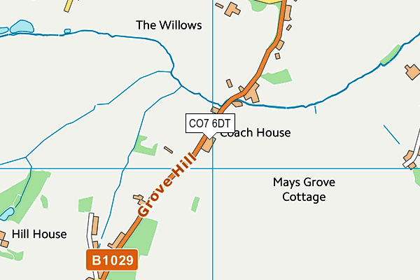 CO7 6DT map - OS VectorMap District (Ordnance Survey)