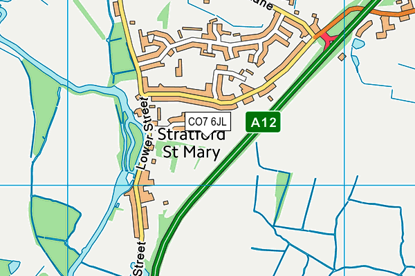 CO7 6JL map - OS VectorMap District (Ordnance Survey)