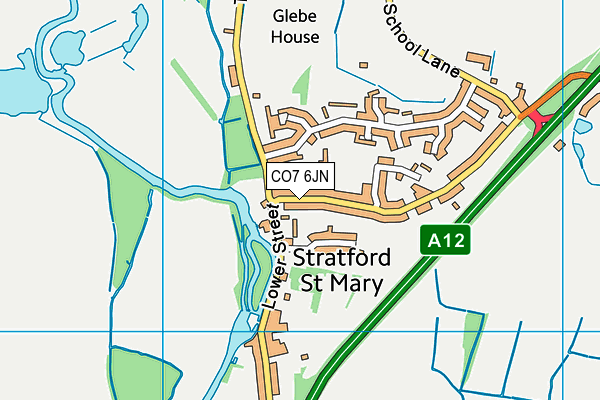 CO7 6JN map - OS VectorMap District (Ordnance Survey)