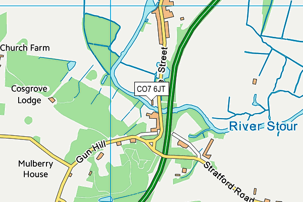 CO7 6JT map - OS VectorMap District (Ordnance Survey)