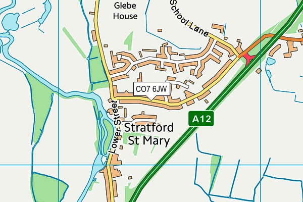 CO7 6JW map - OS VectorMap District (Ordnance Survey)