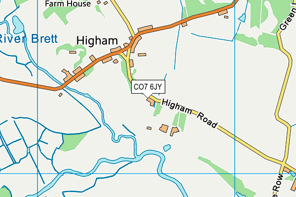 CO7 6JY map - OS VectorMap District (Ordnance Survey)