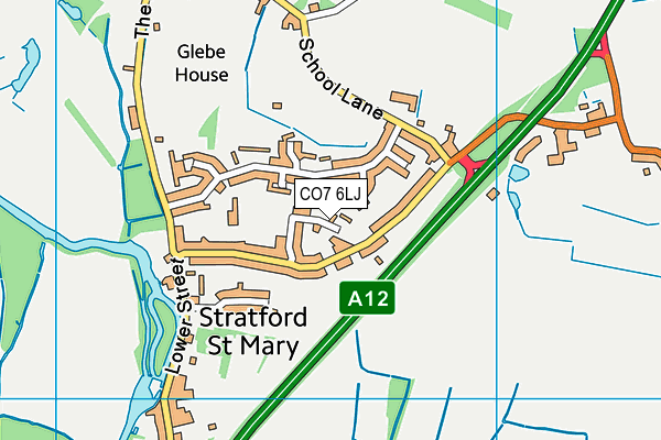 CO7 6LJ map - OS VectorMap District (Ordnance Survey)