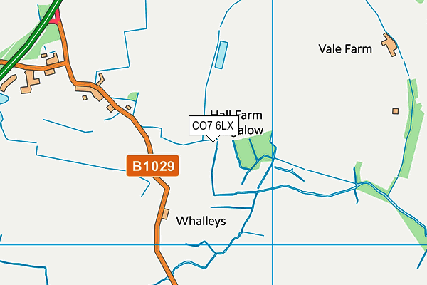 CO7 6LX map - OS VectorMap District (Ordnance Survey)
