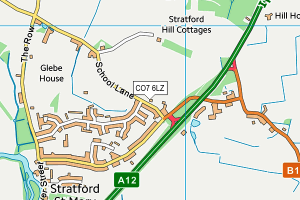 CO7 6LZ map - OS VectorMap District (Ordnance Survey)