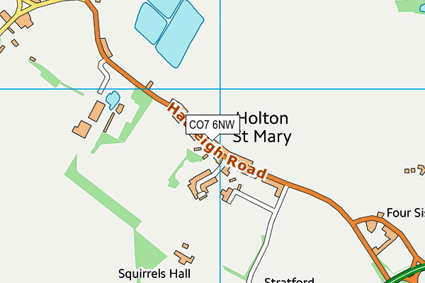 CO7 6NW map - OS VectorMap District (Ordnance Survey)