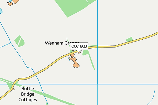 CO7 6QJ map - OS VectorMap District (Ordnance Survey)