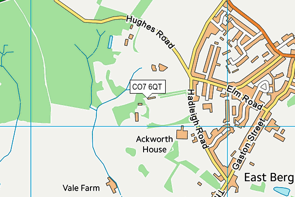 CO7 6QT map - OS VectorMap District (Ordnance Survey)