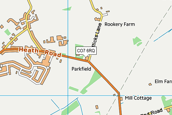 CO7 6RQ map - OS VectorMap District (Ordnance Survey)