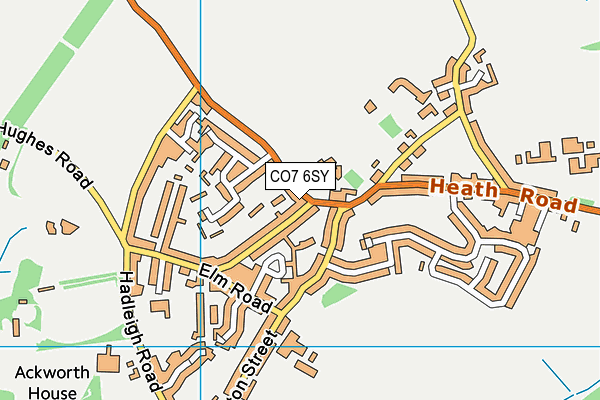 CO7 6SY map - OS VectorMap District (Ordnance Survey) CO7 6SY map - OS VectorMap District (Ordnance Survey)