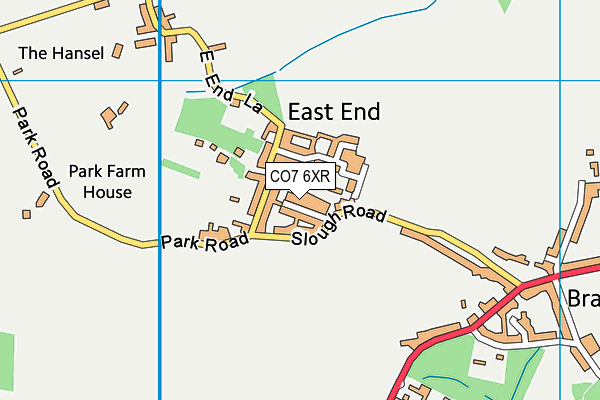 CO7 6XR map - OS VectorMap District (Ordnance Survey)