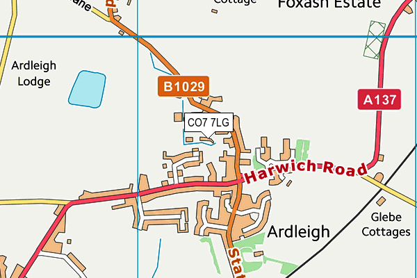 CO7 7LG map - OS VectorMap District (Ordnance Survey)