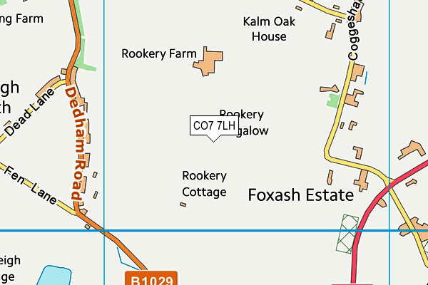 CO7 7LH map - OS VectorMap District (Ordnance Survey)