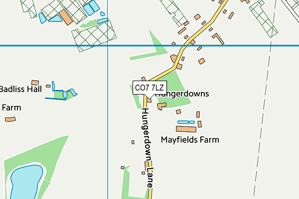 CO7 7LZ map - OS VectorMap District (Ordnance Survey)