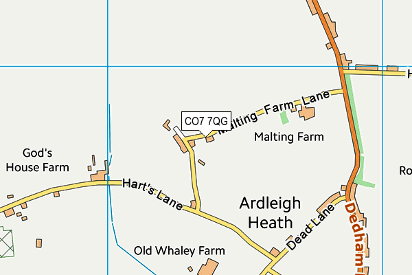 CO7 7QG map - OS VectorMap District (Ordnance Survey)
