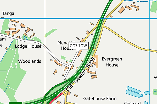 CO7 7QW map - OS VectorMap District (Ordnance Survey) CO7 7QW map - OS VectorMap District (Ordnance Survey)