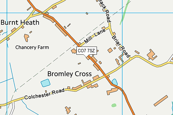 CO7 7SZ map - OS VectorMap District (Ordnance Survey) CO7 7SZ map - OS VectorMap District (Ordnance Survey)