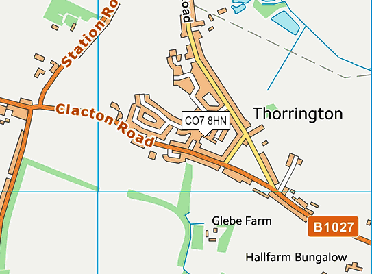 CO7 8HN map - OS VectorMap District (Ordnance Survey) CO7 8HN map - OS VectorMap District (Ordnance Survey)