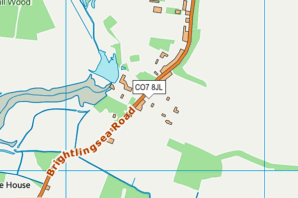 CO7 8JL map - OS VectorMap District (Ordnance Survey)